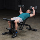 Body-Solid Banc Olympique avec Levier Plat Incliné Décliné - FID46