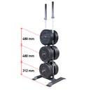Body-Solid Range Bûches et Support Barre Olympique - GWT56